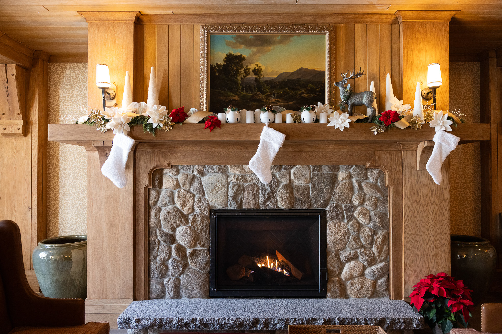 Fireplace at The Lake Estate